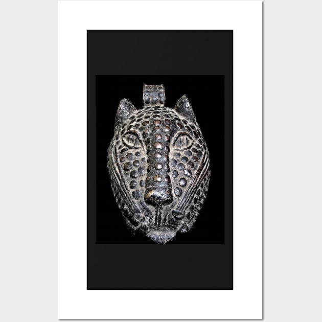 Benin Bronze Leopard Head Wall Art by photoclique